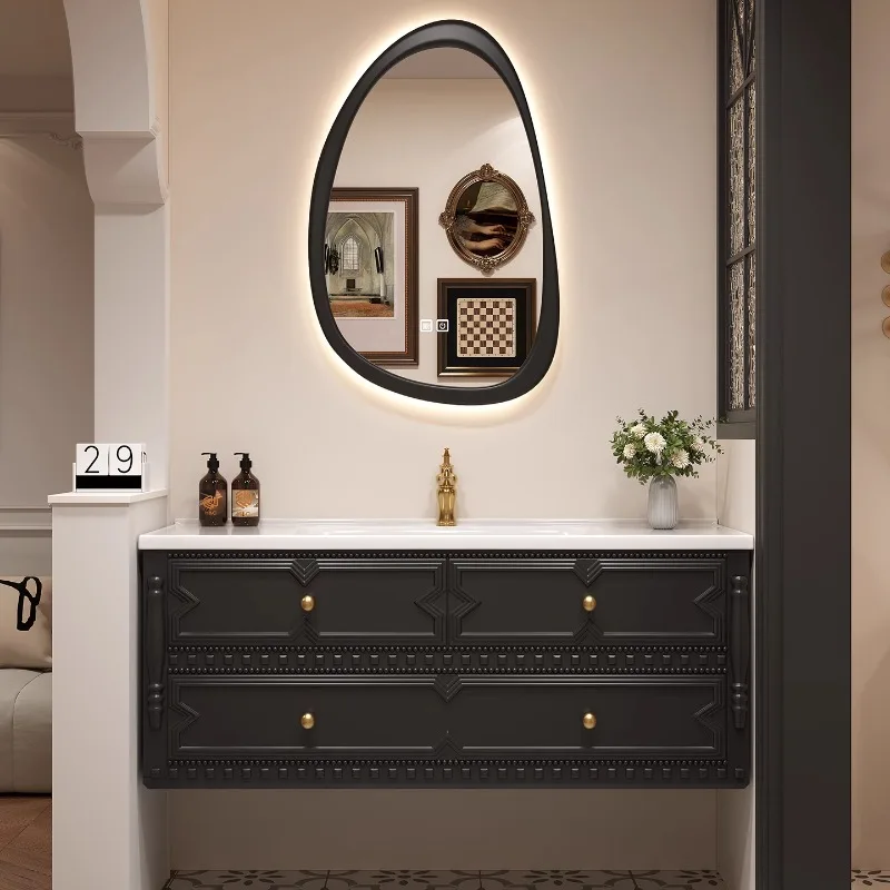 

Шкаф для хранения в французском ретро-стиле, подвесной шкаф для ванной комнаты, подвесная дешевая мебель, стиральная машина, кухонные шкафы Lavabo