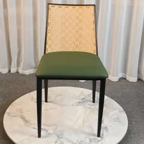 가정용 라탄 의자 B&B 레스토랑 등받이 의자 와비풍 의자 스툴