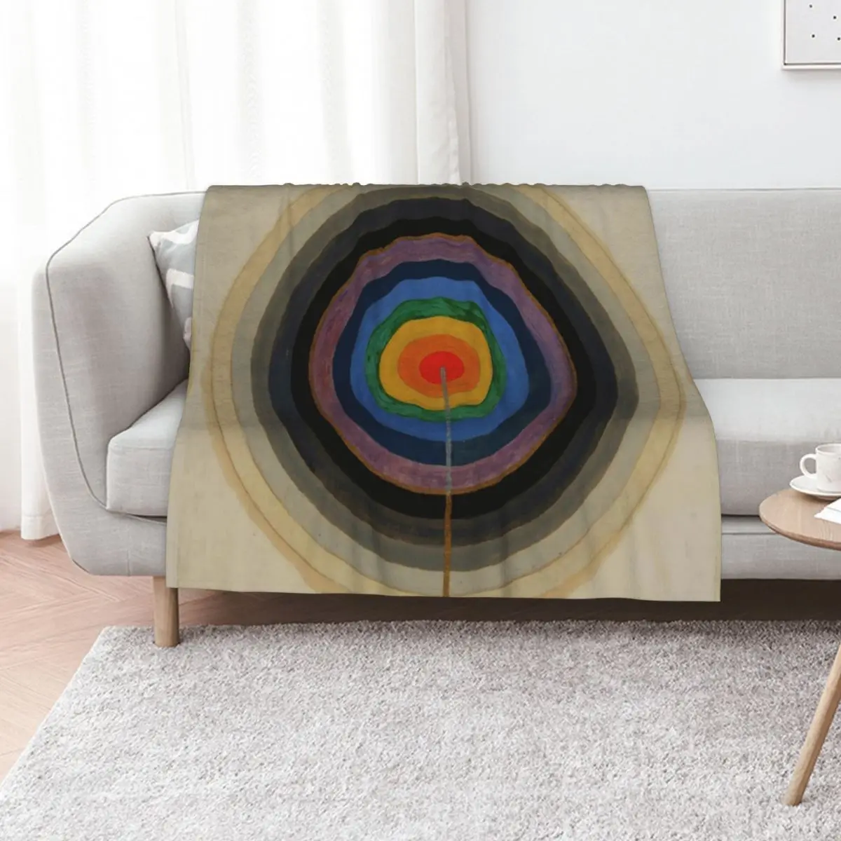 Hilma af klint - group IV Throw Blanket Flannel Blankets For Sofas Single Plaid on the sofa Camping Cute Plaid Blankets