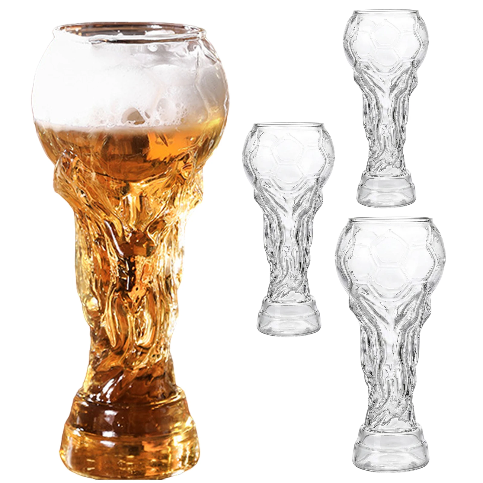 

Competition Drinking Glasses Large Capacity Sports Bar Glassware Reusable Trophy Shape Drinkware Suitable for Family Gatherings