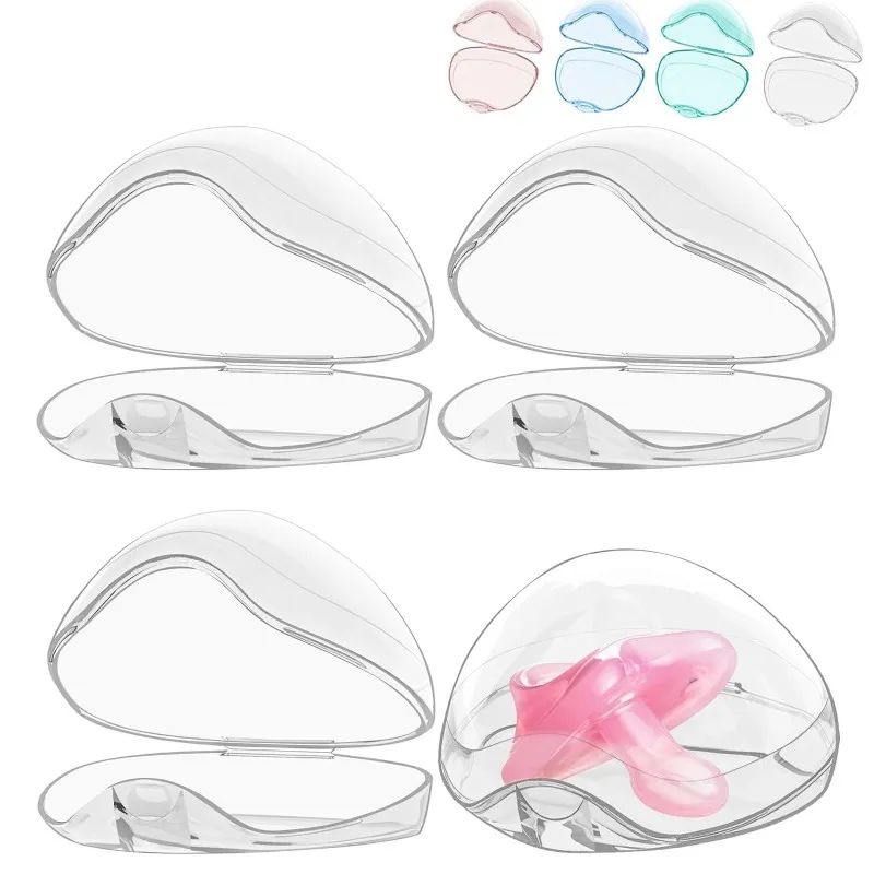 

Premium Clear Pacifier Storage Case - BPA-Free Transparent Travel Soother Holder with Secure Lock Lid, Baby Essential Organizer
