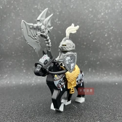 Middle Ages Rome Golden Knight Hawk Castle king knights compatible Blue lion Building Block Dragon knight Toys For Children