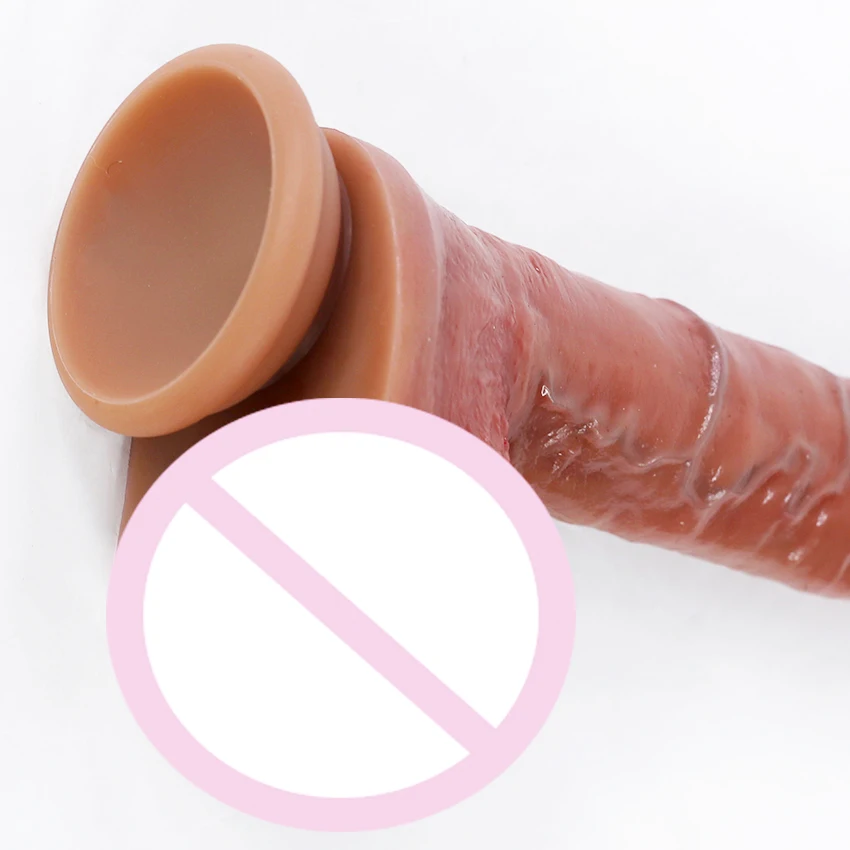 Vibrador de silicone adulto brinquedos sexuais feminino pênis realista pele macia sentindo vibradores com ventosa pau enorme para masturbadores femininos