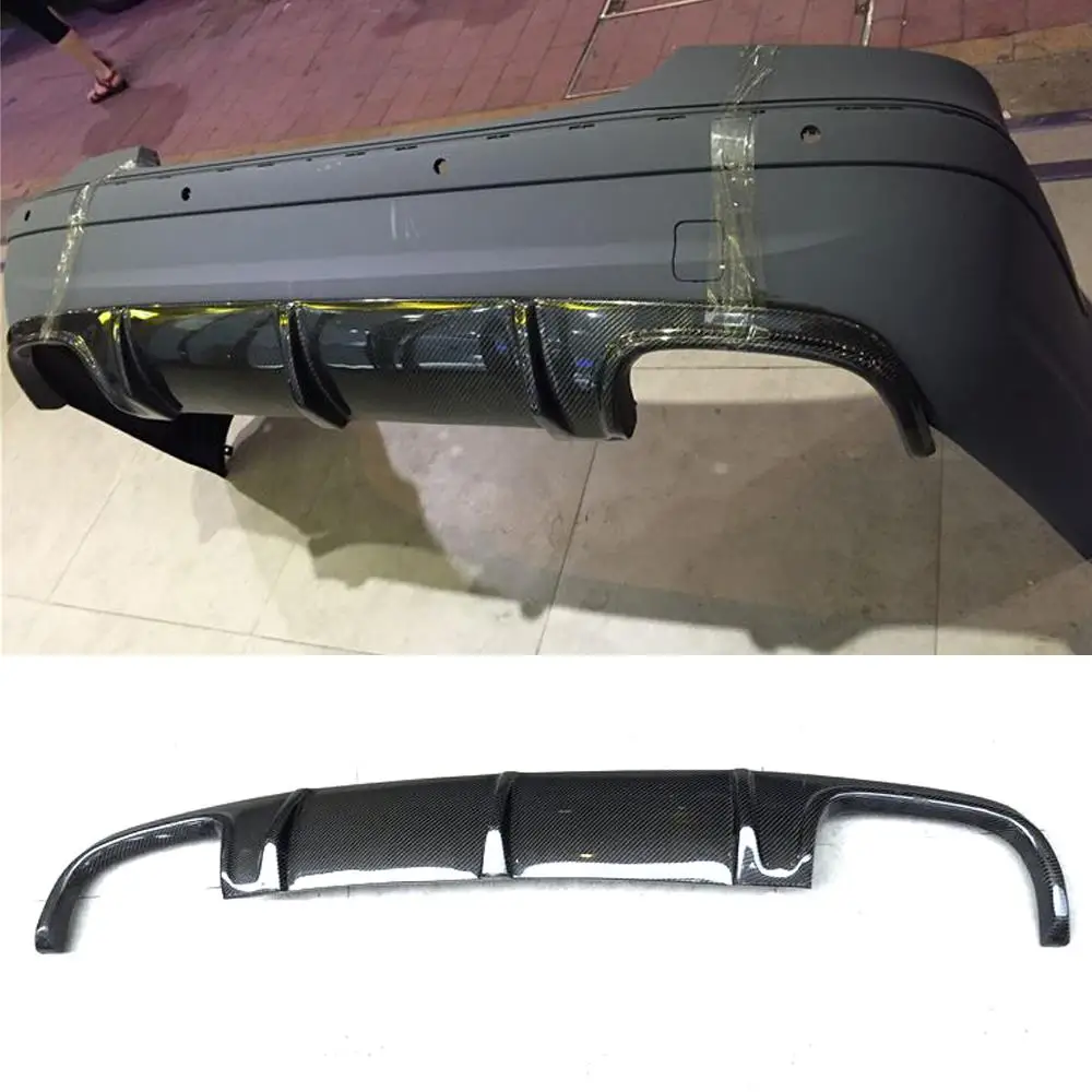 Carbon Fiber Racing Rear Bumper Diffuser Lip Spoiler for Mercedes Benz E-Class W211 E55 E63 AMG Sedan 4-Door 2002 - 2006