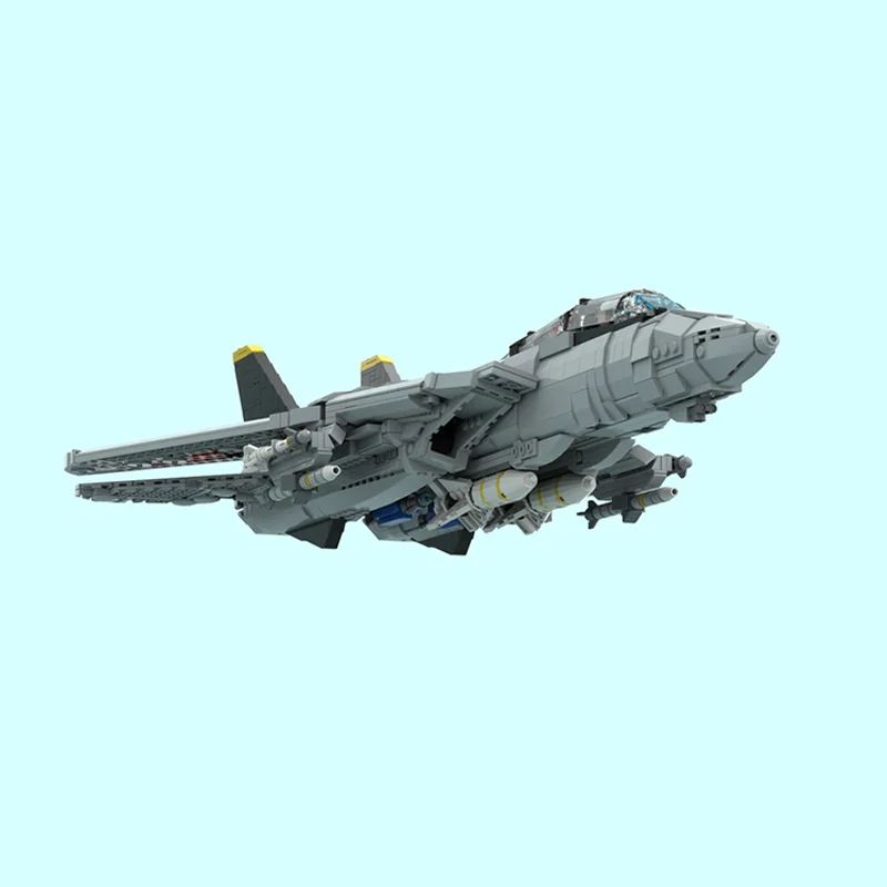 2123PCS MOC War series F 14D Super Tomcat warplane Model Building Blocks Stacking Bricks Creative Toys Kid Gift Diy Educational