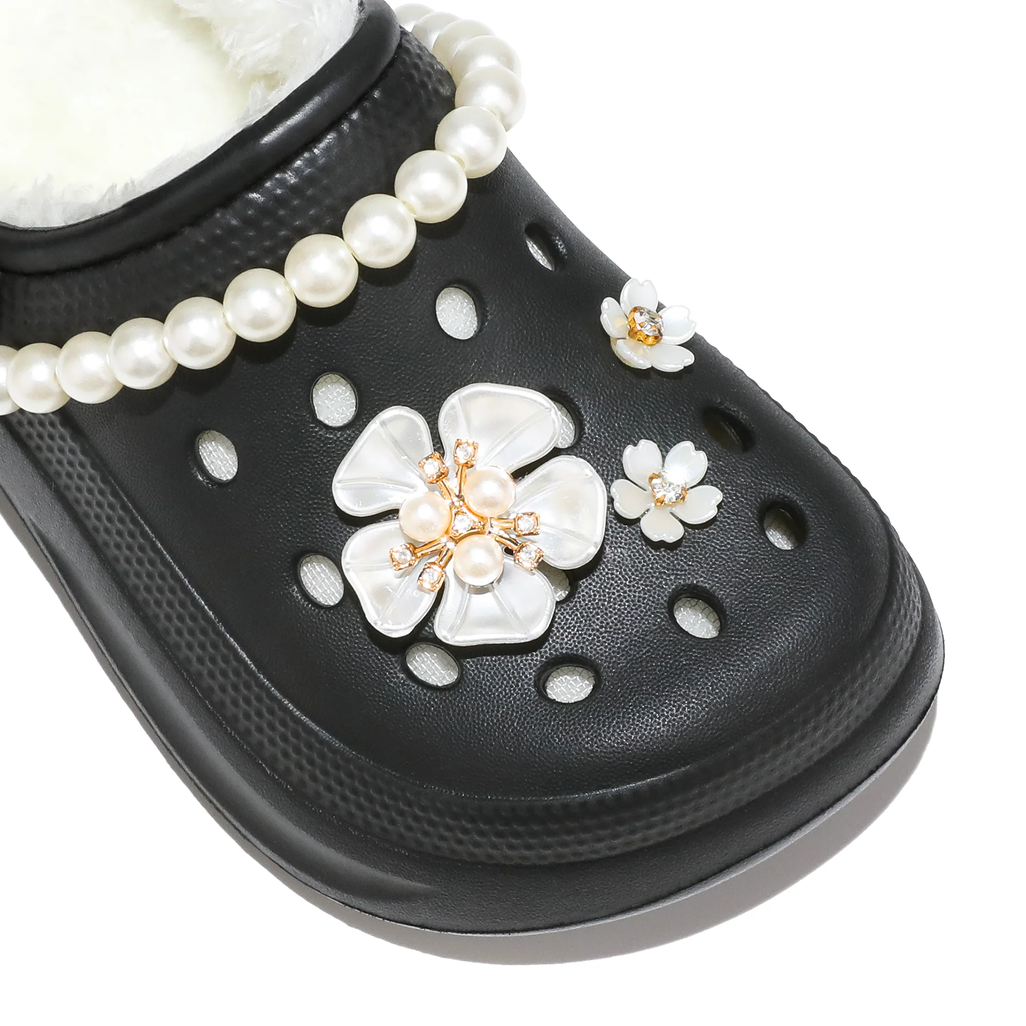 Kinder-Clogs und -Mules mit Fellfutter, leichte Garten-Schuhe mit Baumwollfutter, warme Hausschuhe für Jungen, Mädchen und Kleinkinder, 168. – Detail 15
