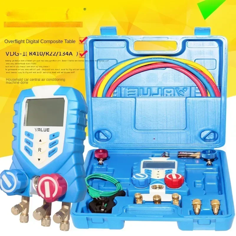VG-1 Flyover شاشة ديجيتال مجموعة عدادات التبريد للمعدات الإلكترونية لصيانة تكييف الهواء للسيارات #3