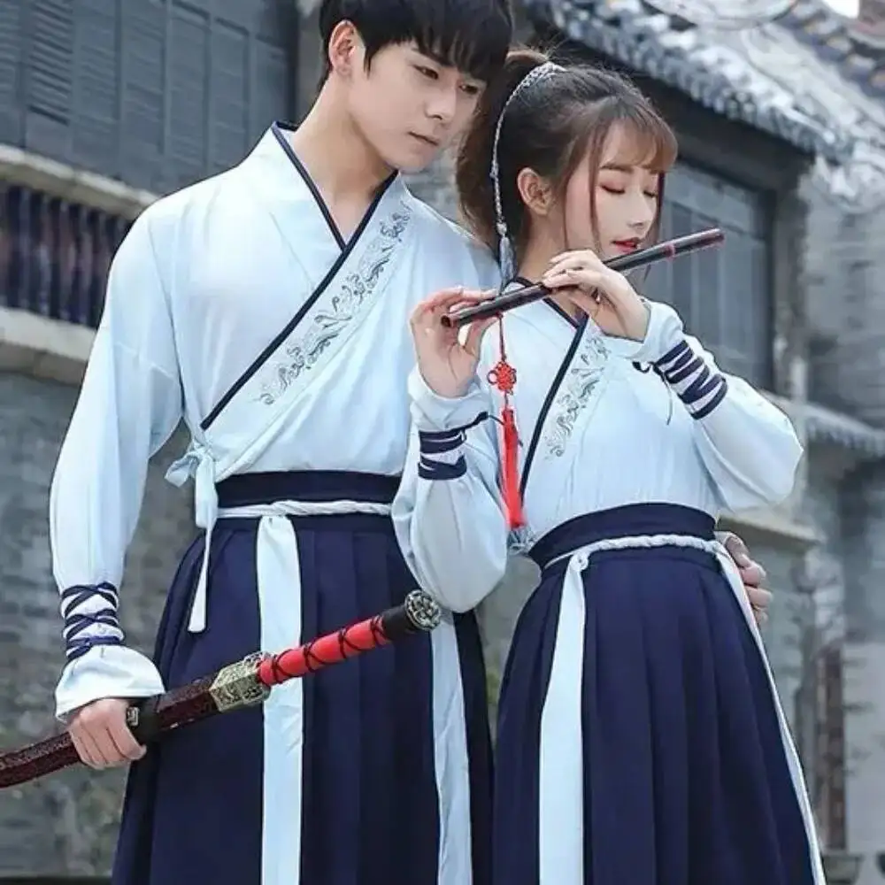 

Traditional Chinese Clothing Women Chaqueta Tang Hanfu Tang Suit Tops Skirt Cosplay Costume Couple Dress for Men and Women