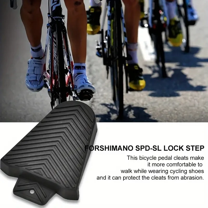 1 pair of thickened wear-resistant silicone protective covers, suitable for bicycle mountain and road bike clamping shoes, cycli image 4