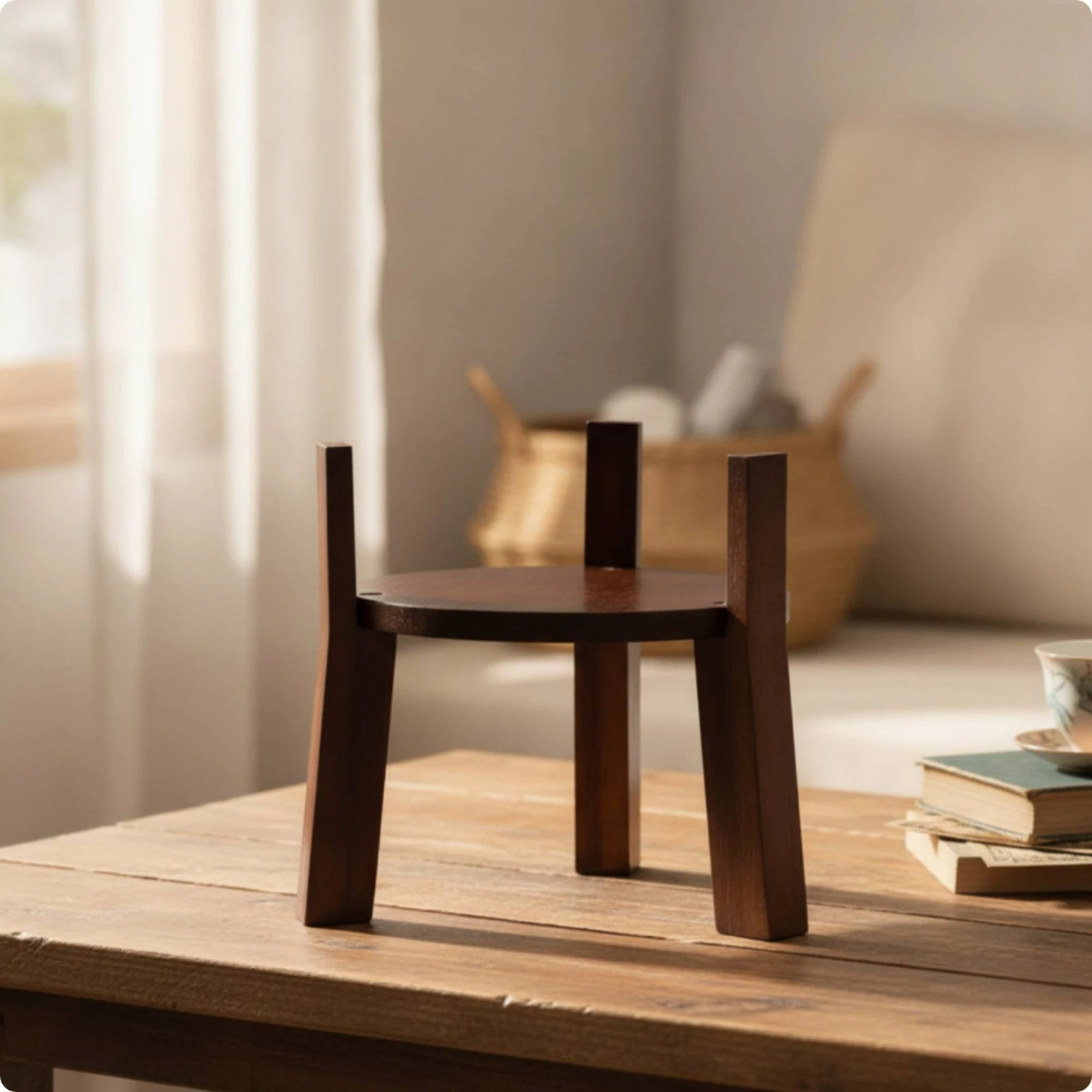 Jar Stand Farmhouse Wood Riser Wood Display Riser Decorative Furniture Compact for Home Brewers, Kitchen Countertop