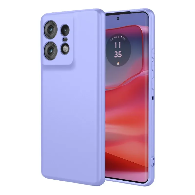 Flexible Liquid Silicone Case For Motorola Edge 50 Pro Fusion Ultra 40 Neo Plus 2023 5G Protective Cover Bumper Fundas Coque