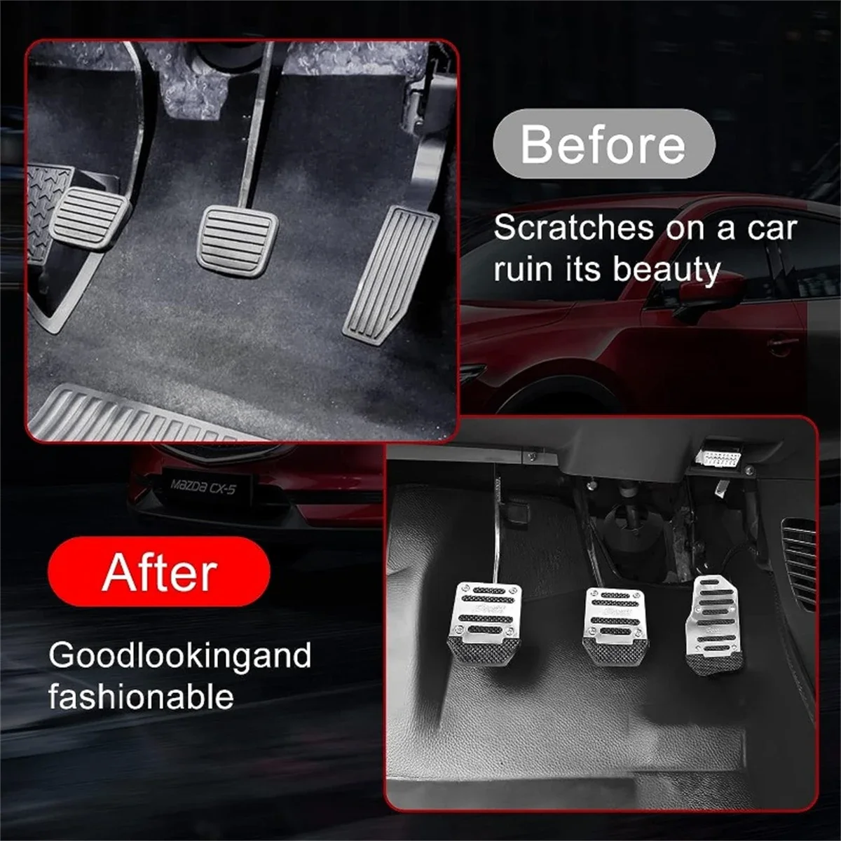 1set Car Pedal Protection Cover Car Brake Accelerator Pedal Manual Gear Pedal for Car Universal Pedal Accesorios Para Vehículos