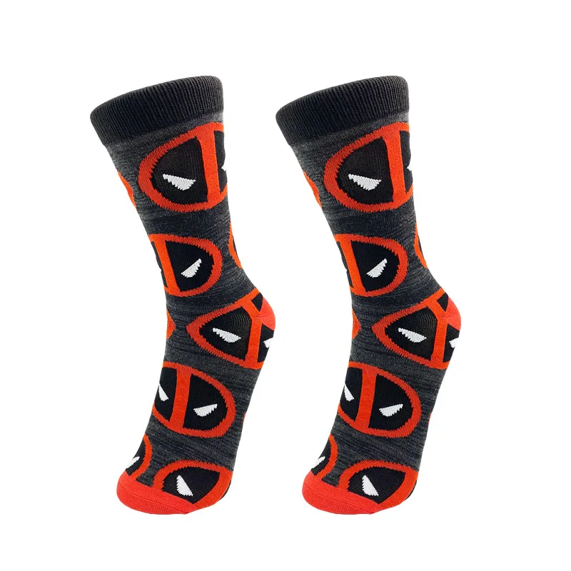 Superhero Movies Wade Winston Wilson Deadpool Socks Cosplay Costume for Adult Unisex Sock Accessories Props