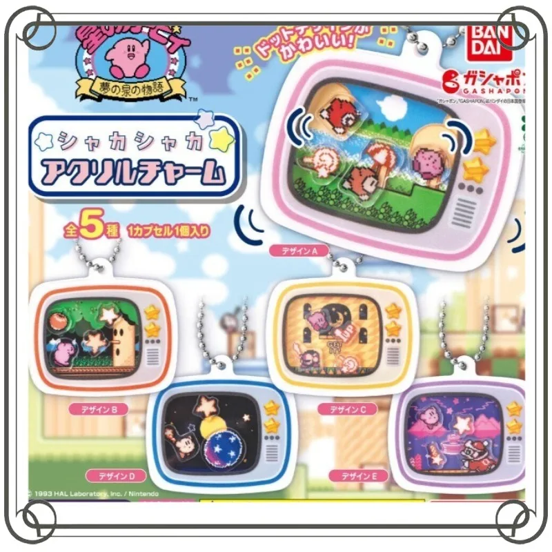 BANDAI Kirby Gashapon Koleksi Liontin Akrilik Adegan Permainan Kreativitas Lucu