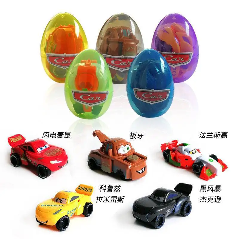 Auto Disney che trasformano il giocattolo dell\'auto lightning mcqueen die car racing story egg trasformare l\'auto giocattolo per bambini regalo di