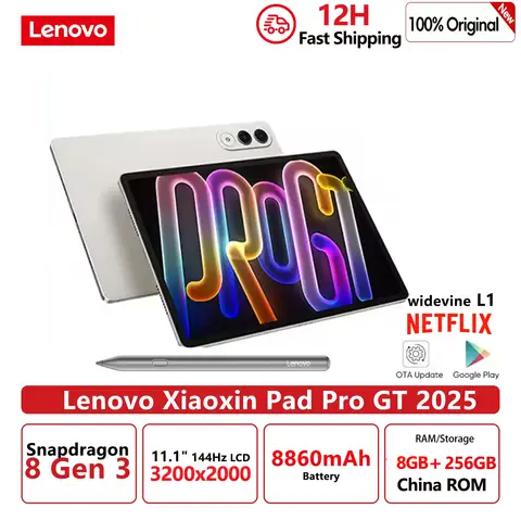 NEW Lenovo Xiaoxin Pad Pro GT Snapdragon 8 Gen 3 Tab 256GB ROM