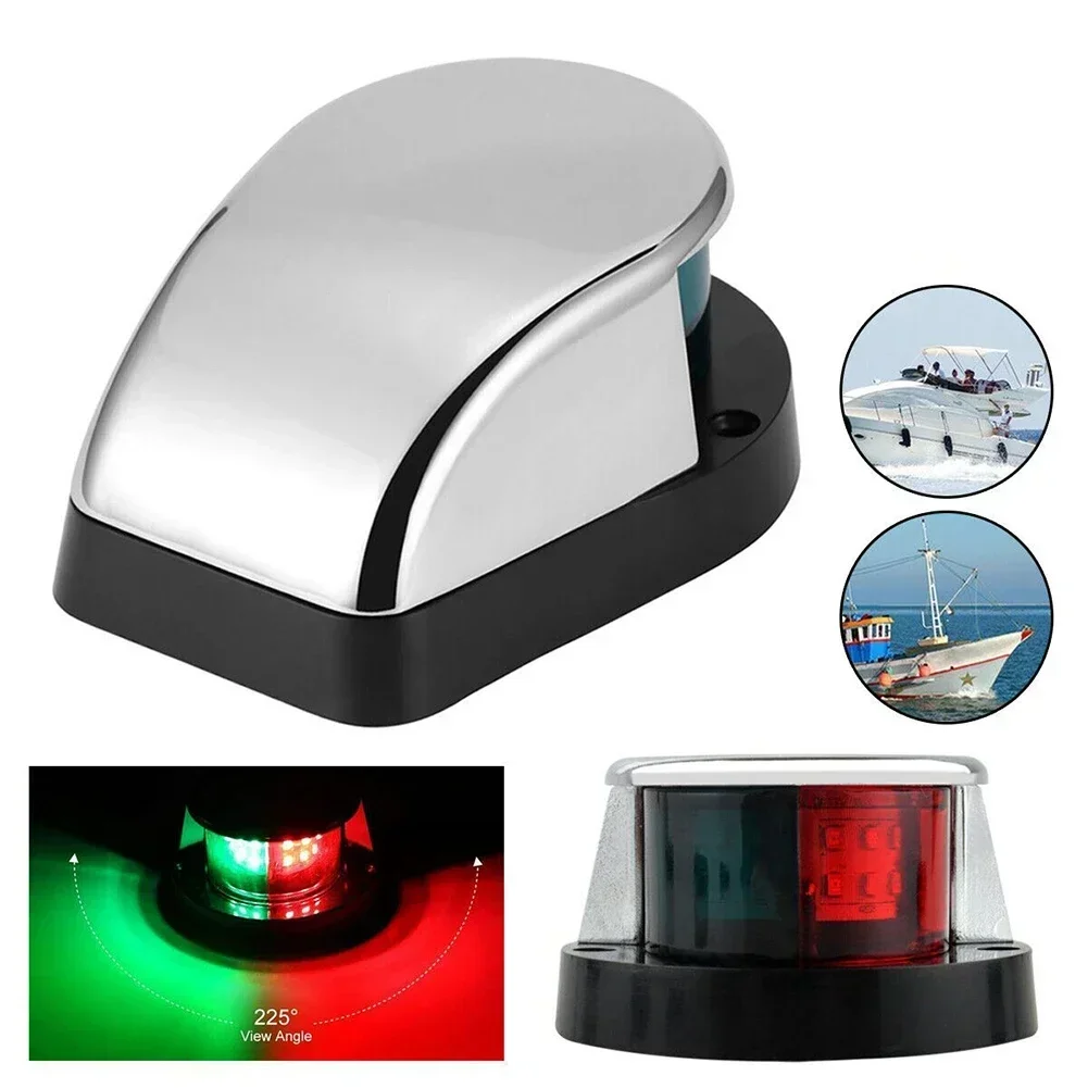 12V Światło do łodzi LED Marine Yacht Navigation Lights Red Green Ship Running Lamp 10x7.9x4.2 Cm Akcesoria