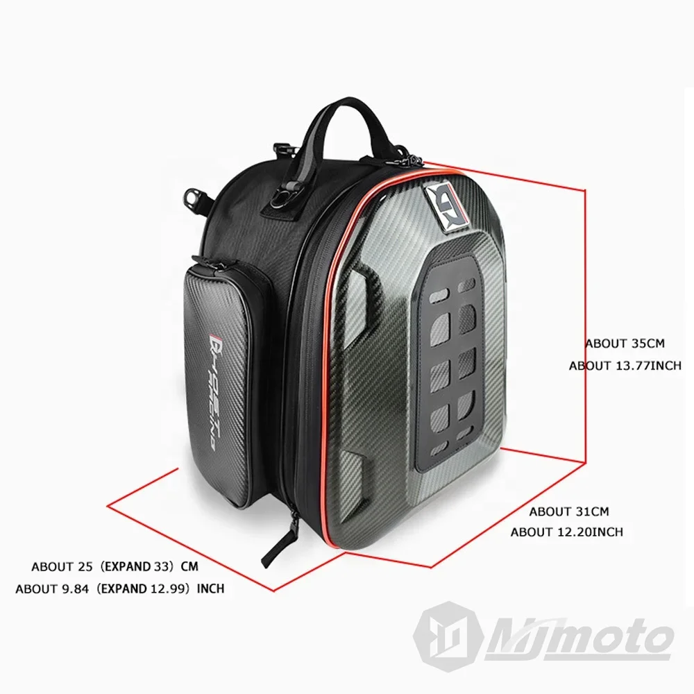 

-for Multifunctional Motorcycle Rear Seat Bag Motocross Helmet Storage Bags For LED Lights Waterproof Expand Capacity Backpack
