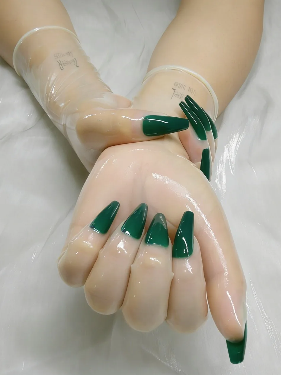 超薄型天然ゴムネイルアートグローブ男性用女性用コスプレグローブ透明柔軟なハンドカバーアニメコスプレ用
