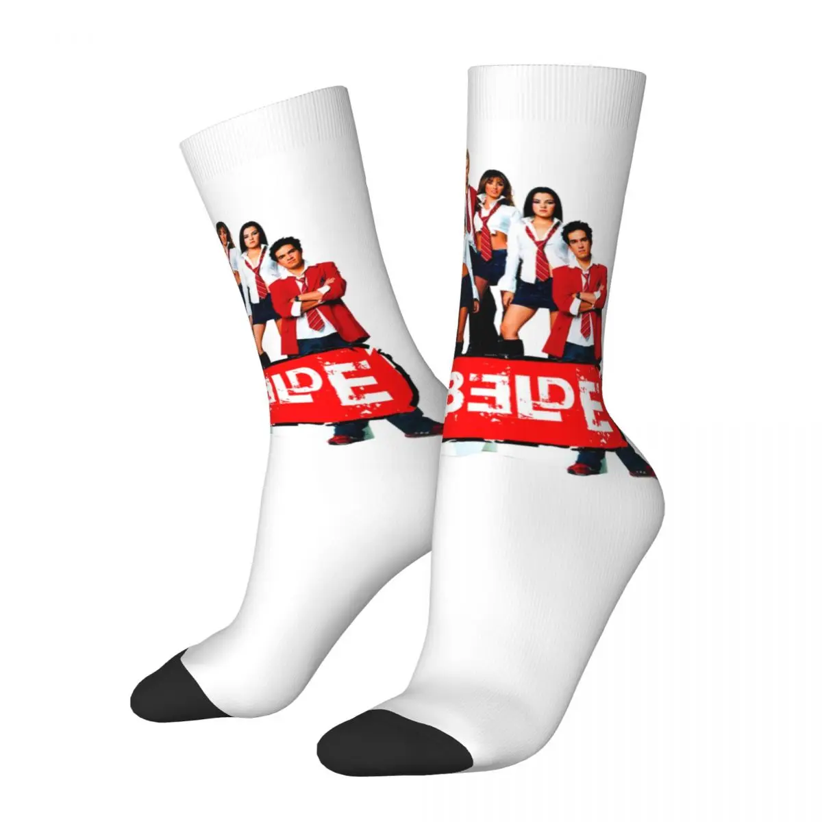 Hip-hop Rebelde Mexican Tv Sports Socks Rbd Polyester Middle Tube Socks for Women Men