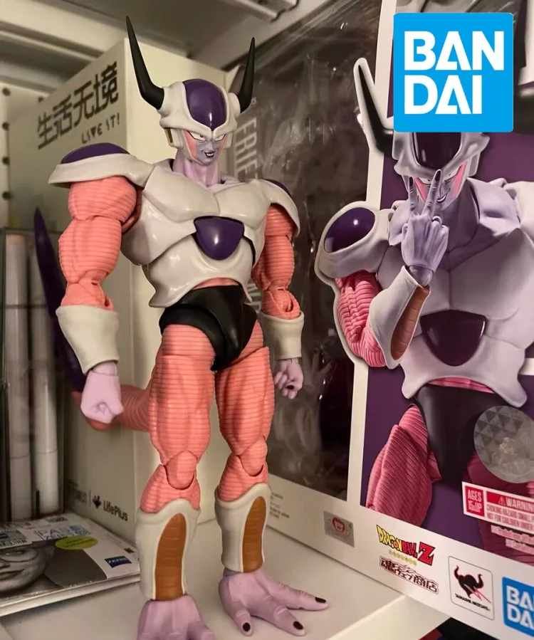 Genuine Bandai X S.h.figuarts Shf Dragon Ball Z Figures Frieza Second Form Coora Anime Action Figure Staue Model Kit Toys Gifts