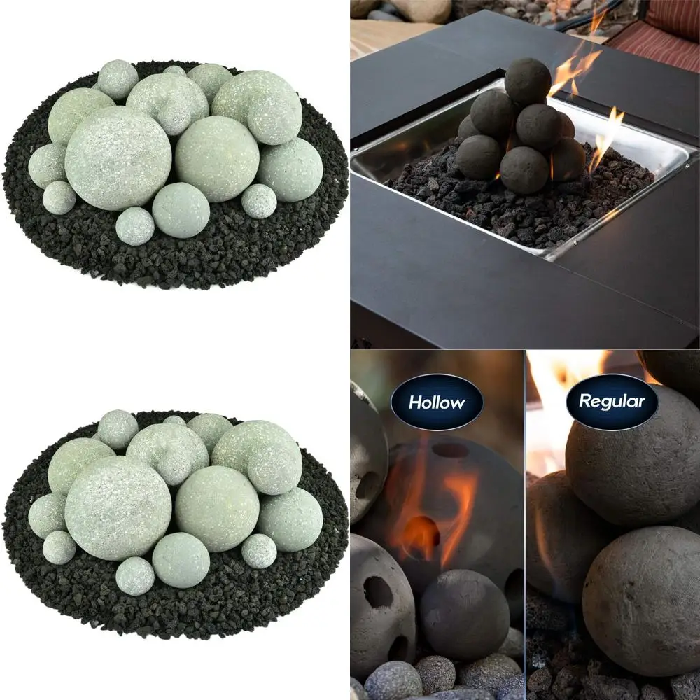 

Набор для костровой чаши из 18 предметов, бетонно-серого цвета, для улицы и дома, с аксессуарами с эффектом крапинок