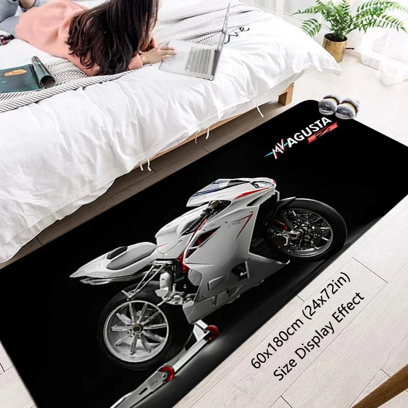 Soft Room Rugs Foot Carpets MV Agusta Entrance Doormat Motorcycle Rug Floor Mats Carpet Anti Slip Mat Home Kitchen Hallway Decor