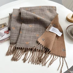 Women Winter Cashmere Scarf 2024 Plaid Pashmina Luxury Bohemia Shawls and Wraps Bufanda Hijab Stoles Echarpe Warm Blanket