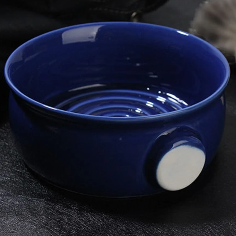 2 Colors Ceramic Shaving Lather Bowl Thread Bottom Wide Mouth Man Cream Mug