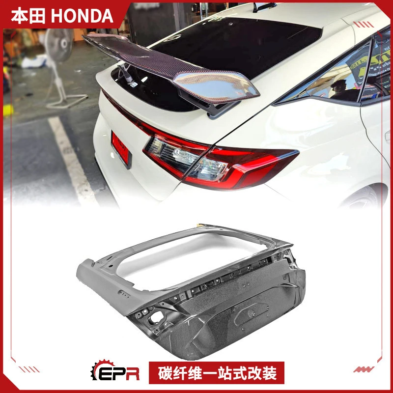 

Подходит для Honda Civic Type R FL5, детали для модификации из углеродного волокна, оригинальная OE крышка багажника, задняя задняя дверь