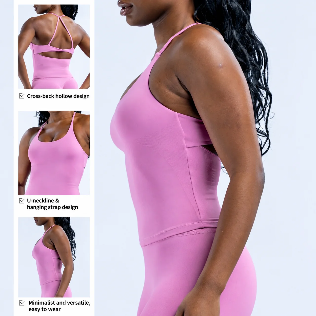 Women Yoga Vest Cross Straps O - Pilate Yoga Workout 评论和价格