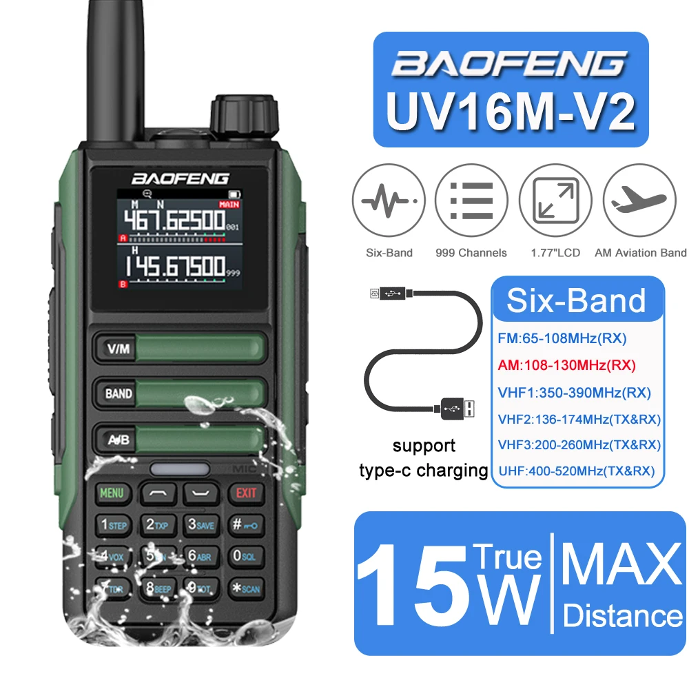 baofeng-uv16m-v2-walkie-talkie-15w-high-capacity-am-fm-2-way-radio-full-band-177-lcd-999ch-frequency-copy-10-noaa-noise-reduce