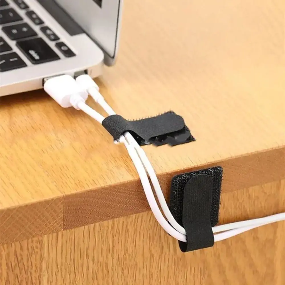 Durable Reusable Cable Ties Self Adhesive Adjustable Wire Organizer T-Type Cord Protection Straps