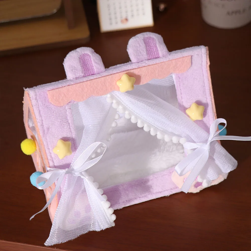 Desktop Ornaments Tent Scene Model Pretend Play Cotton Bed Miniature Furniture Sleeping Bed Dollhouse Accessories