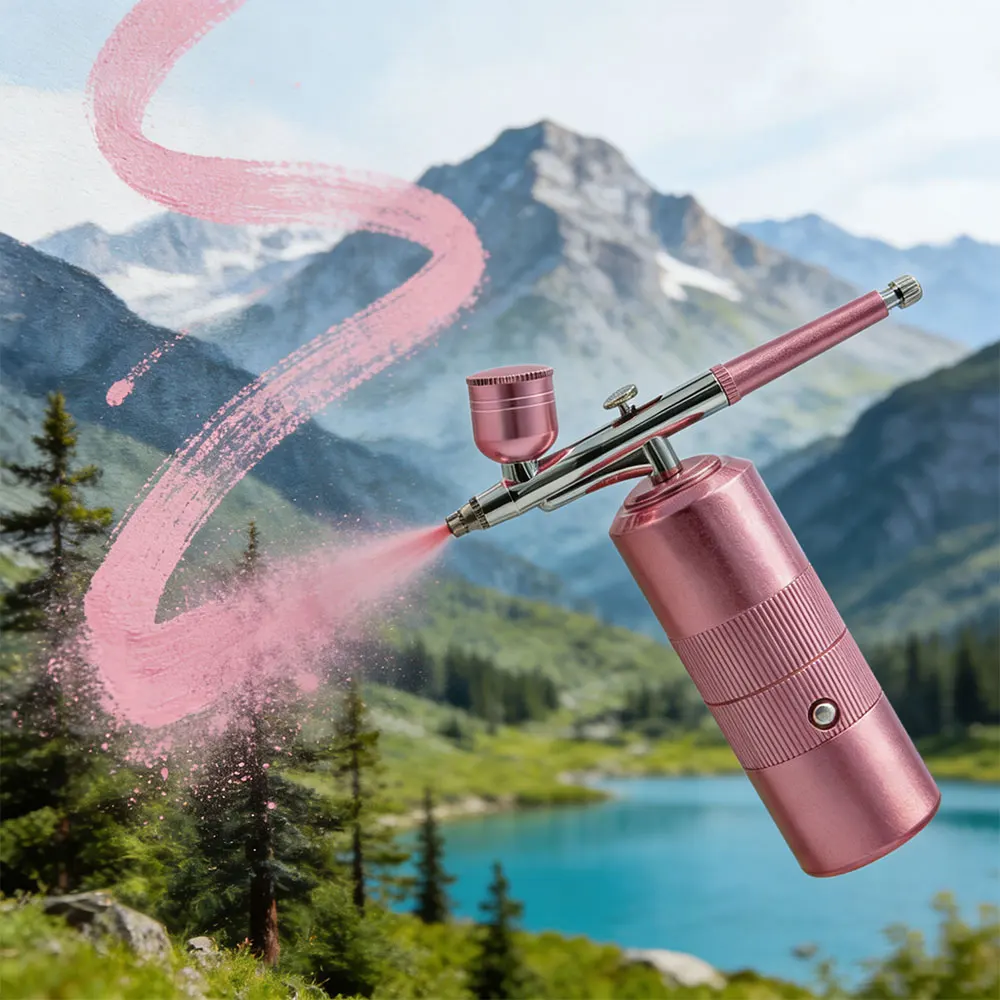 무선 휴대용 에어브러시 페인팅 페인트 건 에어브러시 키트 (컴프레서 포함)