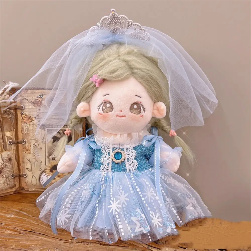 Princess Skirt 20cm Cotton Doll Dress DIY Clothing Dress Up No Attributes Dolls Clothes Kawaii Lovely Plush Doll Clothes