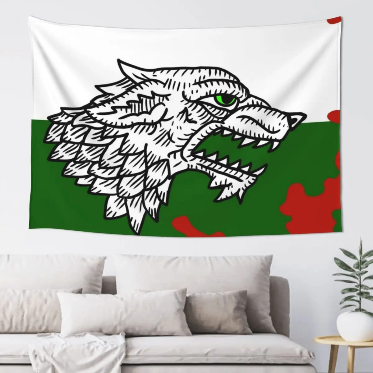 

wolf warrior flag. medieval banner. Tapestry Home And Comfort Decor Nordic Home Decor Home Decor Aesthetic Tapestry