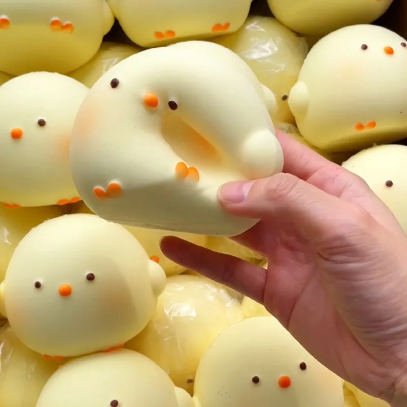 Jouet à presser Squishy en forme de poussin mignon, Fidget sensoriel anti-Stress à montée lente pour l'anxiété/DAH/autisme, cadeaux pour enfants et adultes