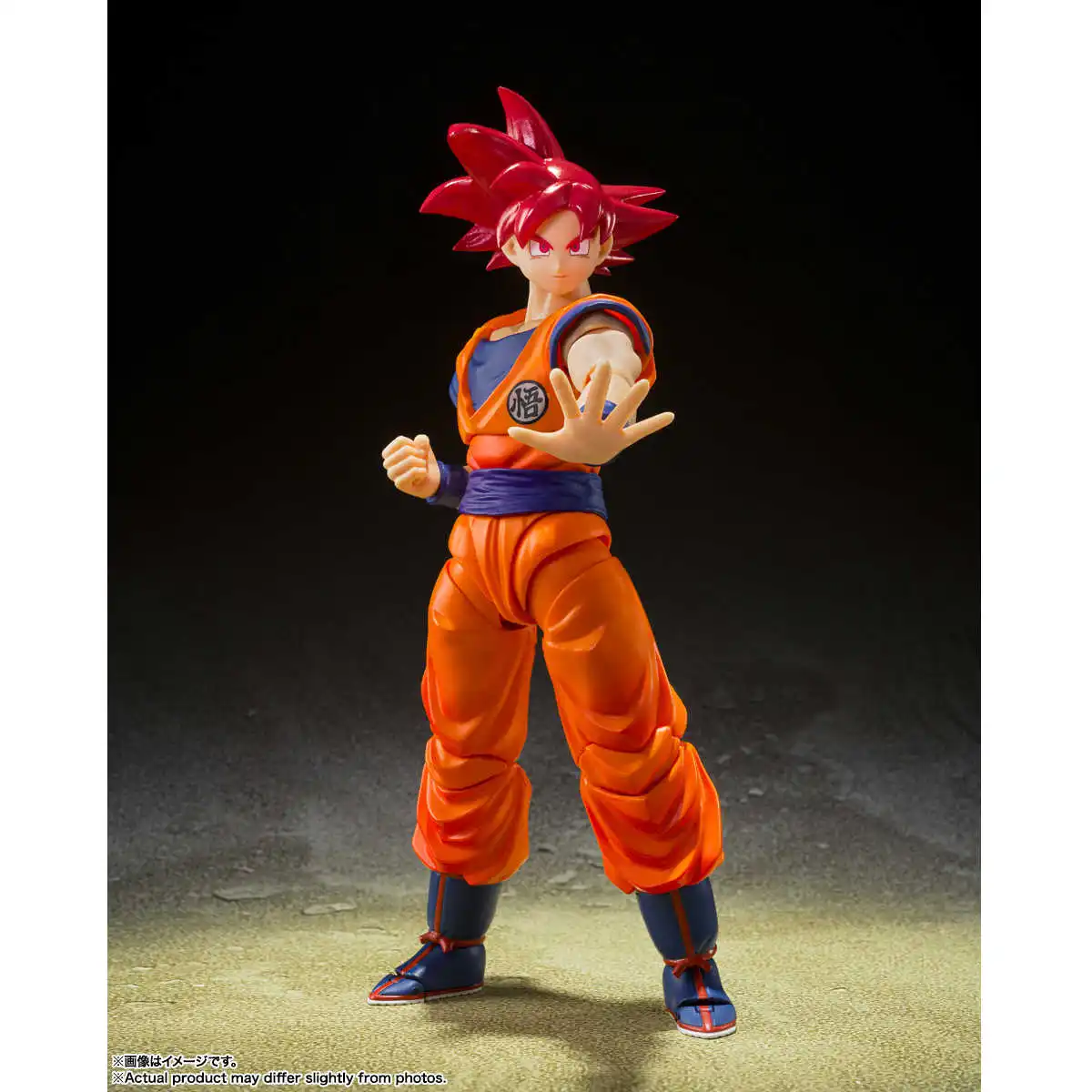 Original Dragon Ball Figures SHF Son Goku FigureSuper Saiyan God Red God Pvc Gk Statue Doll Collection Room Decora Toy