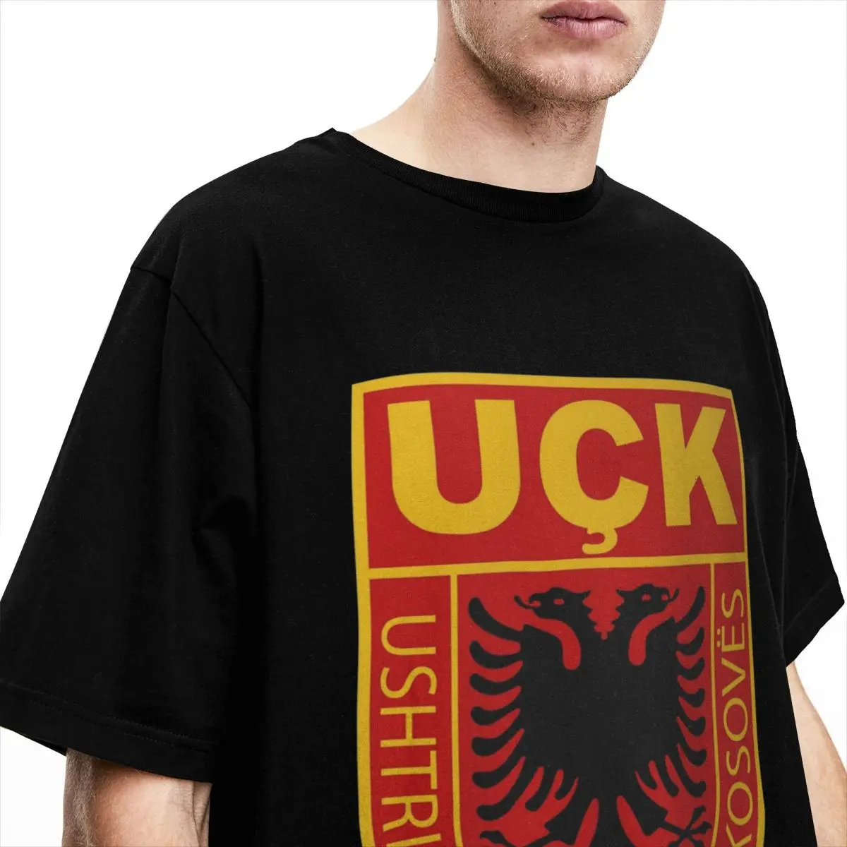 Kosovar Uqk Uck Army Albanian T Shirt Summer Vintage T Shirts 100% Cotton Popular Tshirt For Couple Short Sleeve Custom DIY Tops