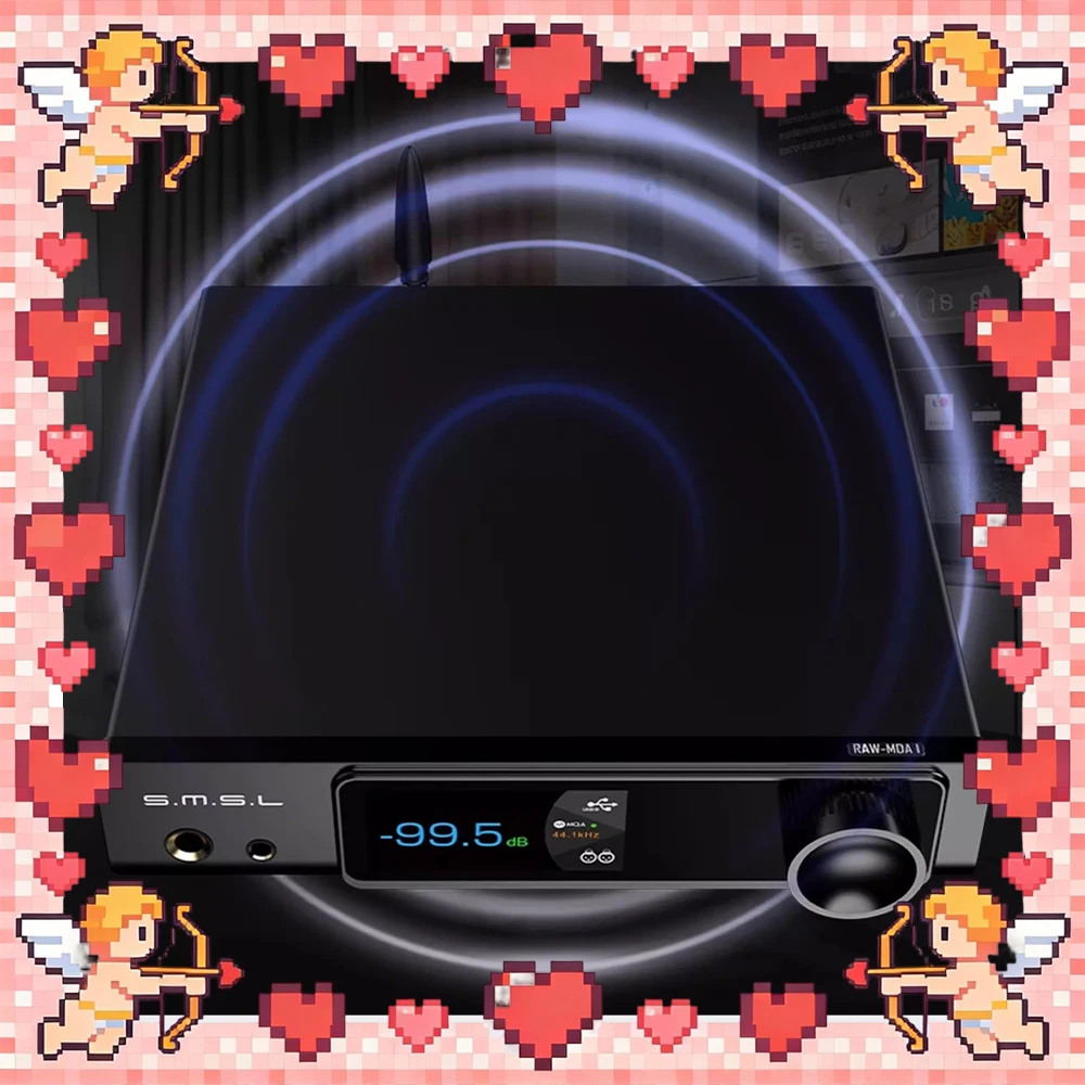 

Аудиодекодер SMSL RAW-MDA1, высококачественный цифровой аналоговый чип ES9039Q2M, поддержка Bluetooth и оптического волоконного входа.