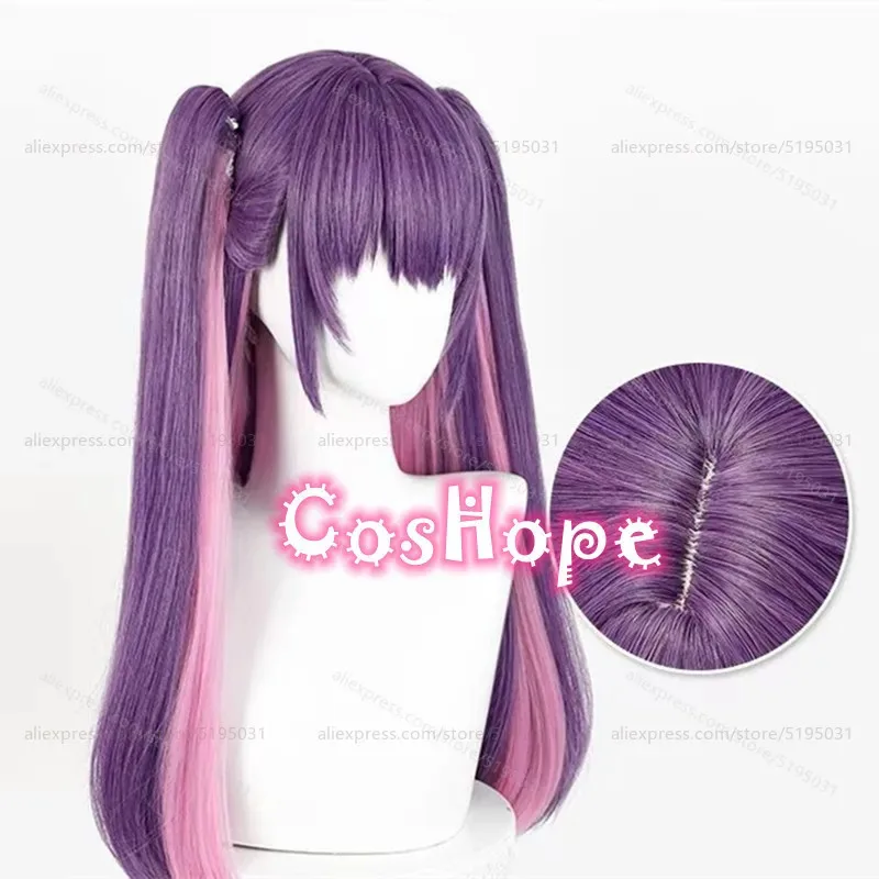 

Мирилла с двойными хвостиками Микари Тачибана Розовый Фиолетовый Парик Косплей Аниме Термостойкие Синтетические Парики