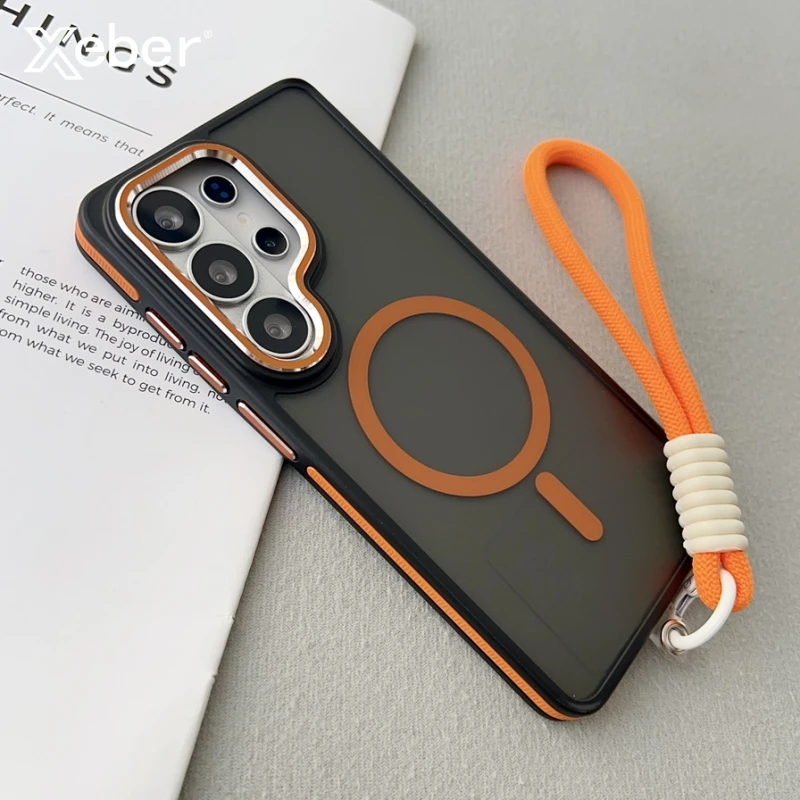 Original durchscheinend matt magnetisch für Magsafe Hülle für Samsung Galaxy S26 Ultra S25 S24 FE S23 Plus Ultra Edge Cover Bumper