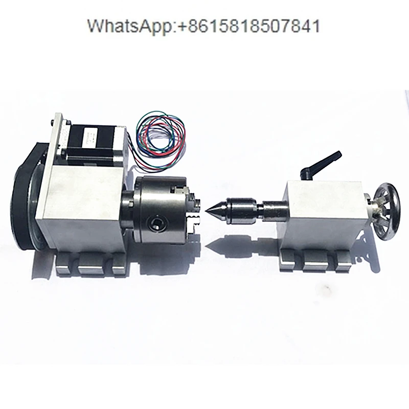 

80 chuck engraving machine rotating shaft thimble tail seat fourth axis A axis 4 axis numerical control indexing head