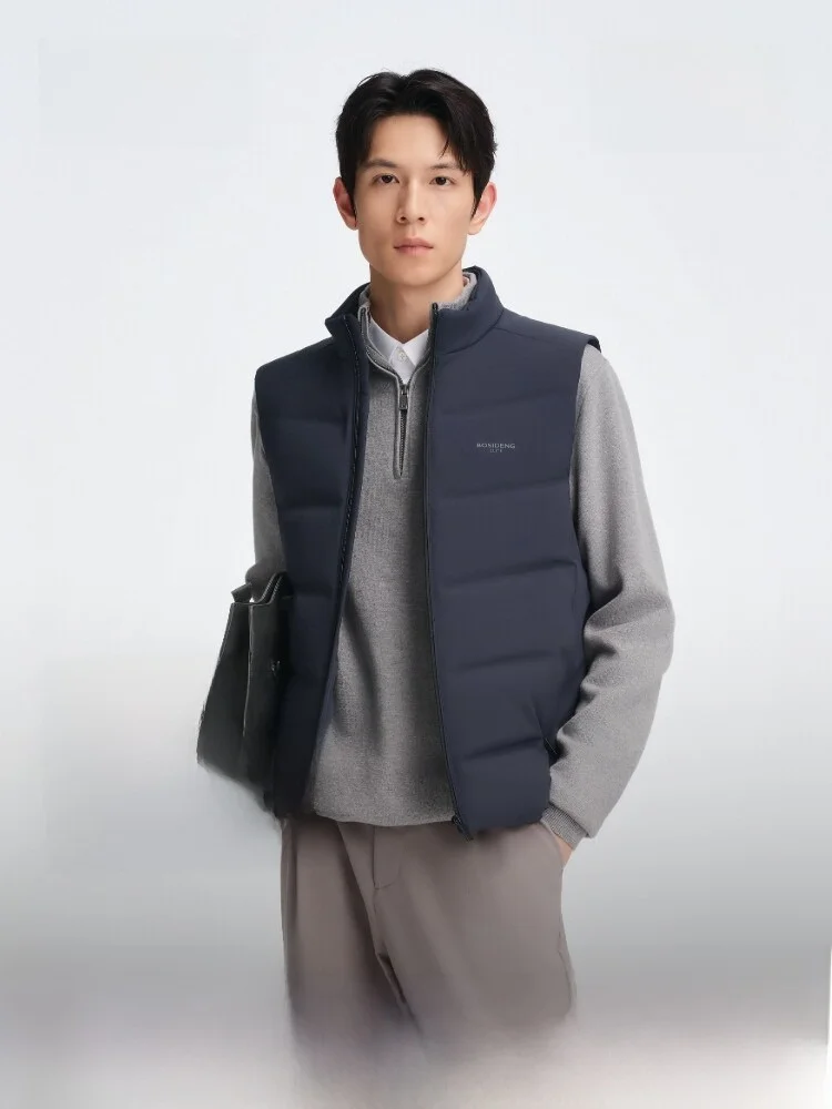 

Bosideng 90 down Short Lightweight Fleece Vest Stand Collar Warm Business Inner Core Layered Polyester Fiber City Casual