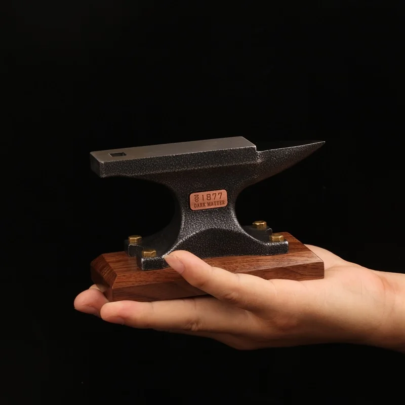 750g Small Table Anvil for Jewelry Making Walnut Base and Stainlee Steel Body Portable Anvils