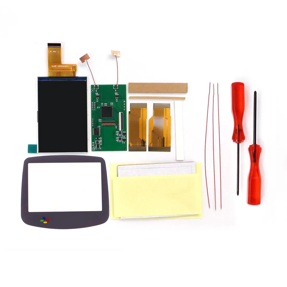 For GBA V5 Drop in Backlight LCD kit 3.0 inch 720*480 IPS Backlight screen display For GameBoy Advance No trimming Desaturation view 5