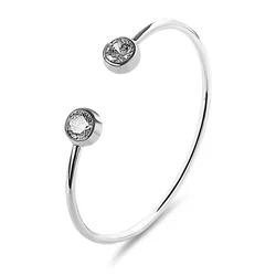 2023 Hot New Fashion Adjustable Crystal Cuff Female Jewelry Gifts Bracelets for Women Italian Charm
