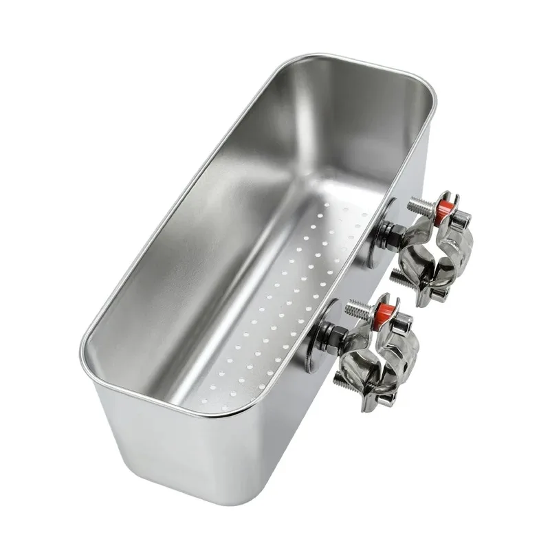 Stainless Steel Drain Bait Basket Live Bait Tray Shrimp Brick Container For Sea Fishing