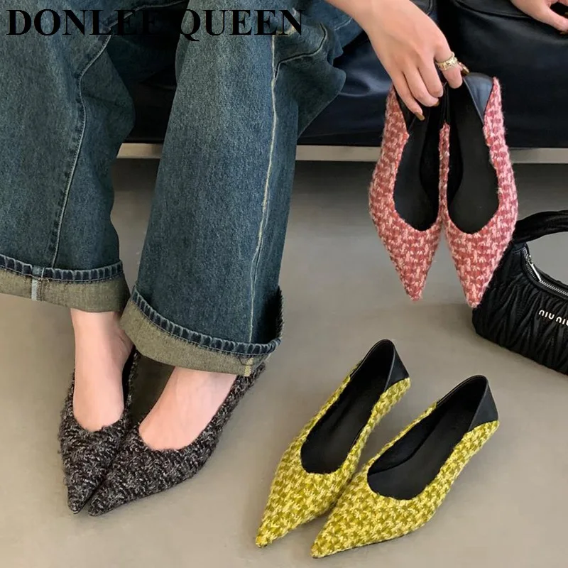 

2024, весенние новые туфли-лодочки с острым носком, женская обувь без шнуровки, новая мода, элегантные модельные туфли на каблуке с леопардовым принтом, пикантная обувь для вечеринок